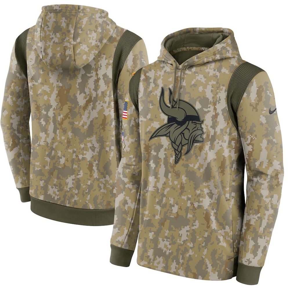Nike Camo Hoodie with Viking Logo